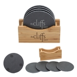 Bamboo + Slate Coasters (Round)