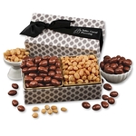 Chocolate Almonds & Virginia Peanuts in Polka Dot Gift Box