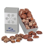 Toffee & Caramel Pecan Clusters in Snowflake Gift Box