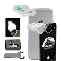Cell Phone Clip-On Lens w/LED Light