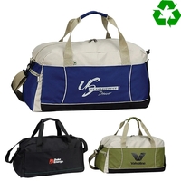 Post consumer recycled rPET duffel