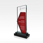 Red Crystal Award - Black Base - Verge