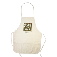 Full-length apron made with cotton canvas, featuring one pocket, adjustable...