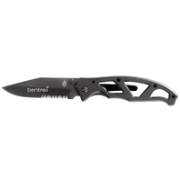 Pocket knife with 4" handle and 3" blade and reliable, one-hand... from ASI...