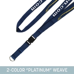 1/2" Woven Detachable Lanyard - "Platinum" Weave