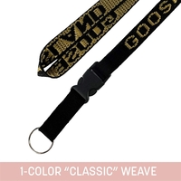 3/4" Woven Detachable Lanyard - "Classic" Weave