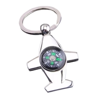 Airplane shape metal keychain with compass plus laser engraving on 1... from...