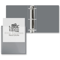 3" Round three ring binder made of vinyl with front and... from ASI 54040 Fey...