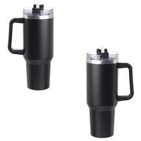 Stainless steel insulated tumbler with straw, 40 oz. plus 1 color... from ASI...