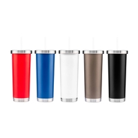 24 oz. copper lined, vacuum insulated stainless steel tumbler with lid......