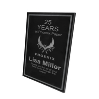 8.5" x 11" Black Granite Rectangle Tile