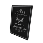 8.5" x 11" Black Granite Rectangle Tile