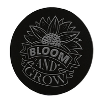 12" Black Granite Circle Tile