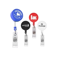 1 1/4" round badge reel with a 35" retractable cord and... from ASI 98360...