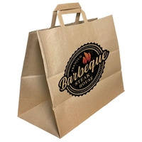 Kraft Natural Flat Handle Bag With Full Color Printing