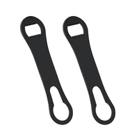 Stainless steel dog bone-style bottle opener with 1 color silkscreen...