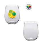 12oz BPA Free Light Plastic Stemless Wine Glass