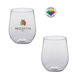 8oz BPA Free Light Plastic Stemless Wine Glass