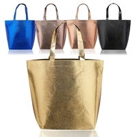 Royal metallic tote bags plus 1 color silkscreen imprint on 1... from ASI...