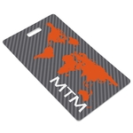 Custom Sublimated Metal Small Rectangle Bag Tag 1.75" x 3.5"