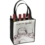 Laminated Full Color 6 Bottle Wine Carrier Tote