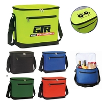 10.5" x 10.25" x 6" polyester insulated cooler bag with 12-16... from ASI...