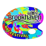 Artist Pallet w/ Hole Hand Fan Full Color