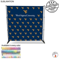 School University 8' Backdrop, Media Wall, with Full Color Graphics,...
