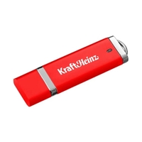2.75" x .75" plastic USB flash drive in assorted capacities with... from ASI...