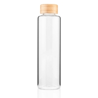 18.6 oz. borosilicate glass bottle with bamboo wood screw-on lid.... from ASI...
