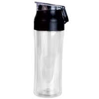 20 ounce double wall plastic water bottle with push-button lid and... from...