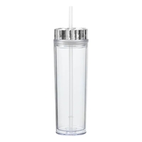 14 ounce double wall insulated tumbler with metallic lid, straw and... from...
