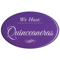 Oval shaped button 1 3/4" x 2 3/4" with standard safety... from ASI 53408...