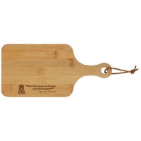 Bamboo cutting board with leather strap... from ASI 62190 Illini