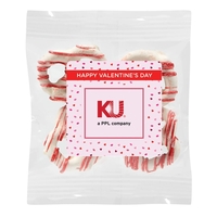 Valentine snack bags with 1 oz. yogurt pretzels with red drizzle.... from ASI...