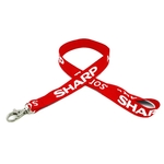 5/8" Silkscreened Flat Lanyard w/ Deluxe Swivel Hook