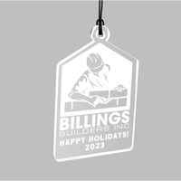 Laser-etched clear acrylic ornament.... from ASI 72521 Morris Magnets / Laser...