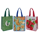 9x11x4 Laminated 5-Panel PP Non-Woven Tote Bag