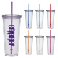 24 ounce BPA-free tumbler with lid and colored straw.... from ASI 71920...