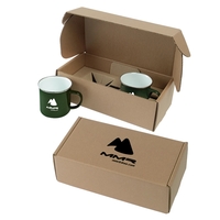 Set of two 16 oz. stainless steel camping mugs in a... from ASI 52840 Evans...