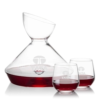 The Woodbury Carafe and wine glasses set will make a statement... from ASI...