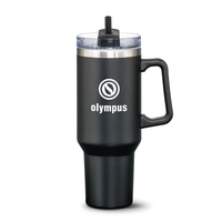 The double-insulated 40oz Compeer Handle Travel Mug is the ultimate...