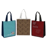 9x11x4 Laminated 2-Panel PP Non-Woven Tote Bag