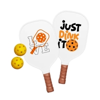Pickleball set with 2 paddles, 2 high-visibility indoor pickleballs and a......