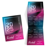 Color Blocks Theme Trifold Calendar