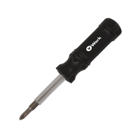 6-in-1 Screwdriver with Phillips, Flat, and Hex capabilities