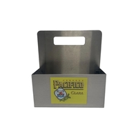 Stainless Steel Napkin, Straw & Condiment Caddy with full color imprint......