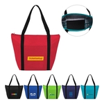 Wide Zipper Cooler Tote Bag
