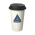 11 oz. Double Wall Ceramic Tumbler (2 Color Imprint)