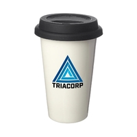 Introducing our 11 oz. Double Wall Porcelain Tumbler with Lid-a blend... from...